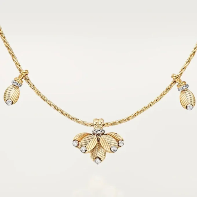 Grain De Cafe Long Necklace, Diamonds Grain De Cafe Long Necklace, Diamonds