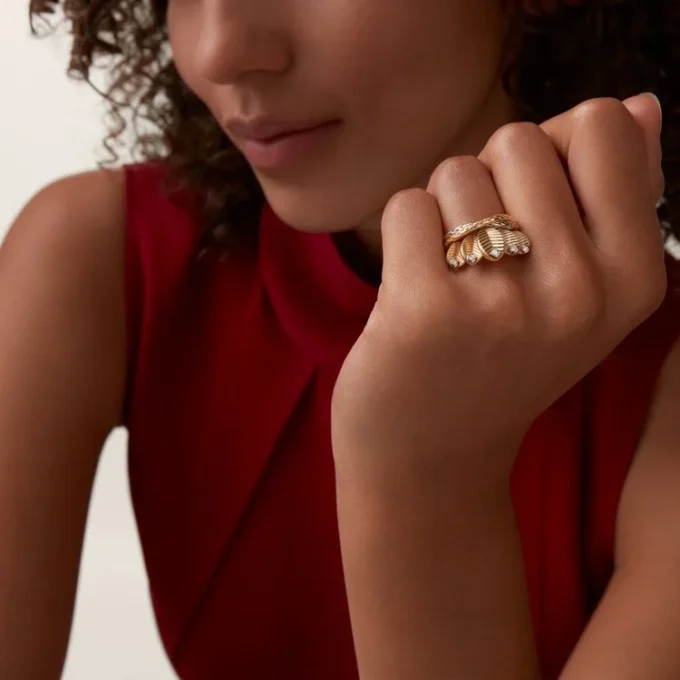 Grain De Cafe Ring, Diamonds Grain De Cafe Ring, Diamonds