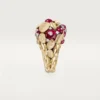 Grain De Cafe Ring, Rubellite, Semi-Paved Grain De Cafe Ring, Rubellite, Semi-Paved