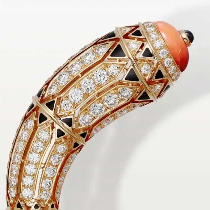 High Jewelry Bracelet – Rose Gold, Coral, Onyx, Black Lacquer, Diamonds – Cartier High Jewelry Bracelet – Rose Gold, Coral, Onyx, Black Lacquer, Diamonds – Cartier