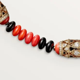 High Jewelry Necklace – Rose Gold, Coral, Onyx, Black Lacquer, Diamonds – Cartier