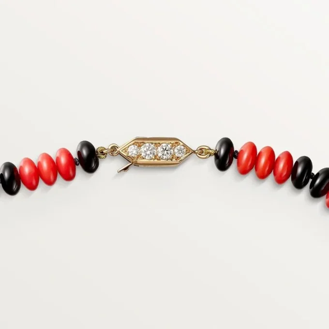 High Jewelry Necklace – Rose Gold, Coral, Onyx, Black Lacquer, Diamonds – Cartier