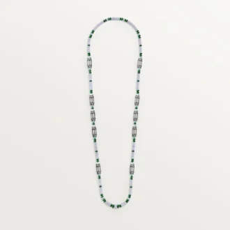 High Jewelry Necklace – White Gold, Chalcedony, Skarn, Turquoise, Black Lacquer, Diamonds – Cartier