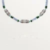 High Jewelry Necklace – White Gold, Chalcedony, Skarn, Turquoise, Black Lacquer, Diamonds – Cartier