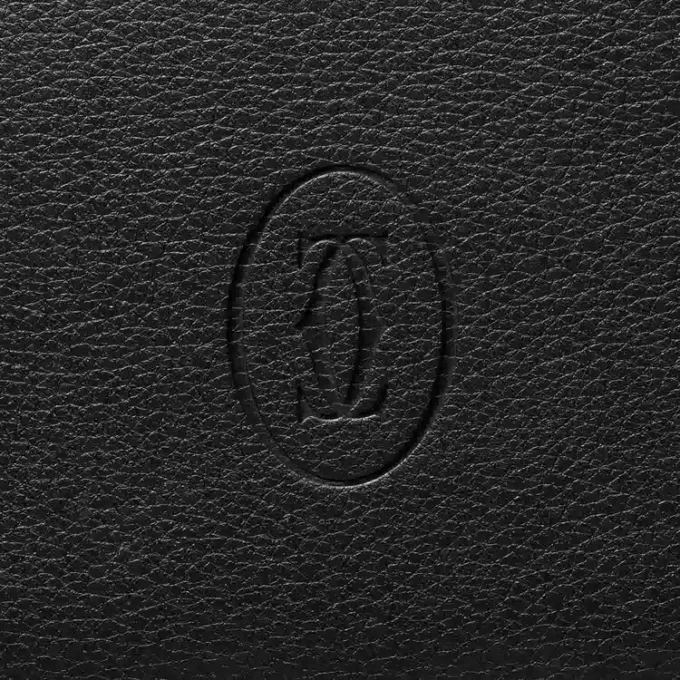 International Wallet with Gussets, Must De Cartier – Black Calfskin, Stainless Steel Finish – Cartier International Wallet with Gussets, Must De Cartier – Black Calfskin, Stainless Steel Finish – Cartier