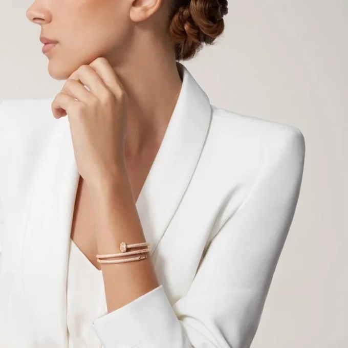 Juste Un Clou Bracelet, Double, Half-Paved