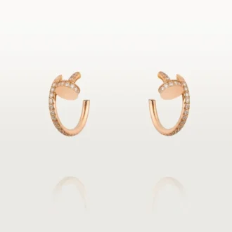 Juste Un Clou Diamond Hoop Earrings, Rose Gold | Cartier Us