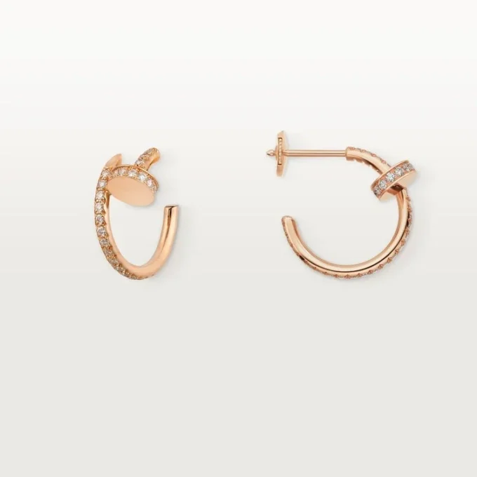 Juste Un Clou Diamond Hoop Earrings, Rose Gold | Cartier Us Juste Un Clou Diamond Hoop Earrings, Rose Gold | Cartier Us