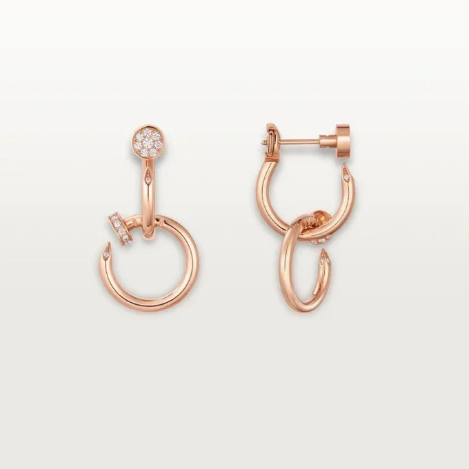 Juste Un Clou Earrings, Double, Diamonds