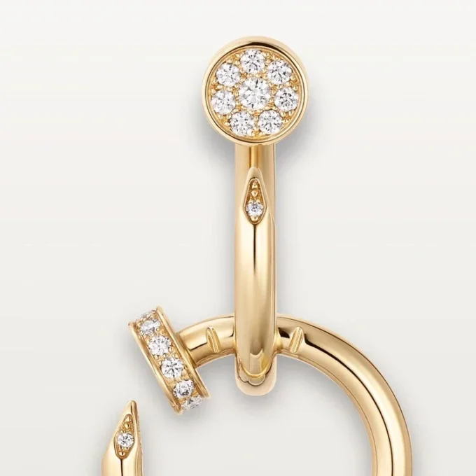 Juste Un Clou Earrings, Double, Diamonds