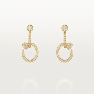 Juste Un Clou Earrings, Double, Paved