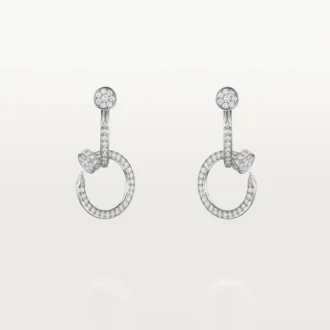 Juste Un Clou Earrings, Double, Paved