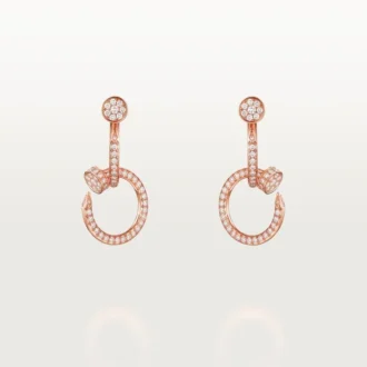 Juste Un Clou Earrings, Double, Paved