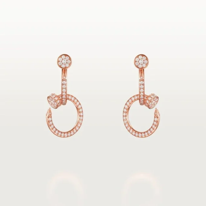 Juste Un Clou Earrings, Double, Paved Juste Un Clou Earrings, Double, Paved