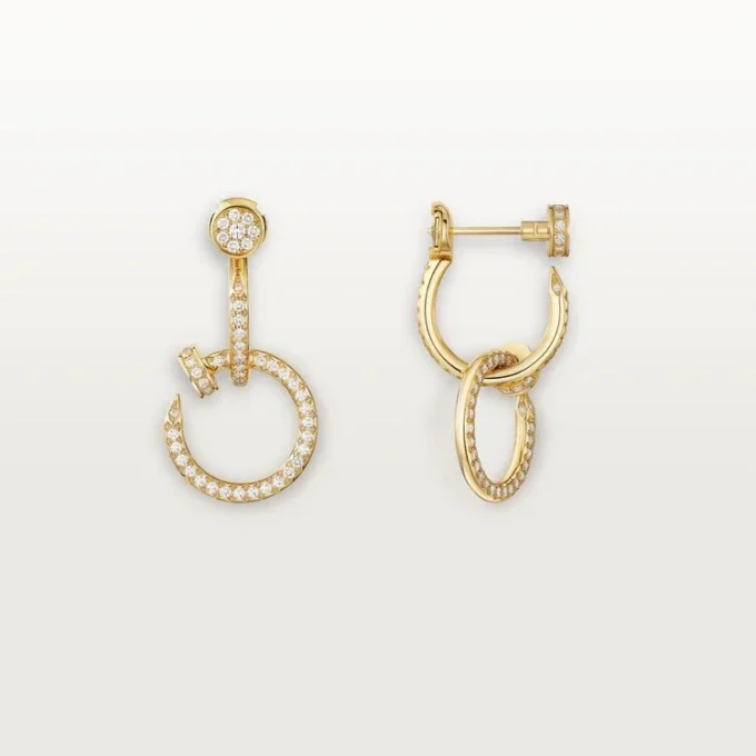 Juste Un Clou Earrings, Double, Paved Juste Un Clou Earrings, Double, Paved