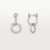 Juste Un Clou Earrings, Double, Paved