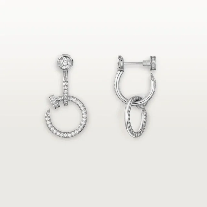 Juste Un Clou Earrings, Double, Paved