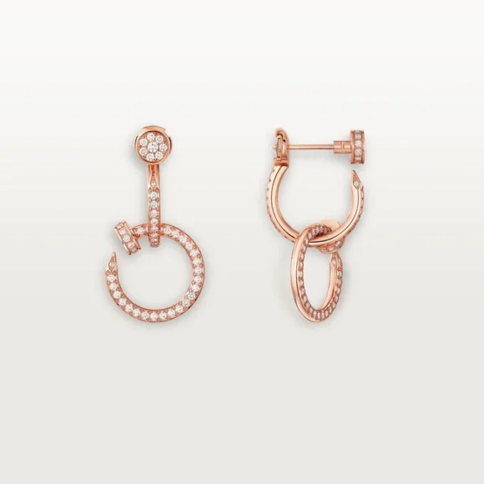 Juste Un Clou Earrings, Double, Paved Juste Un Clou Earrings, Double, Paved
