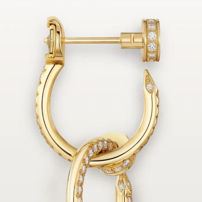 Juste Un Clou Earrings, Double, Paved Juste Un Clou Earrings, Double, Paved
