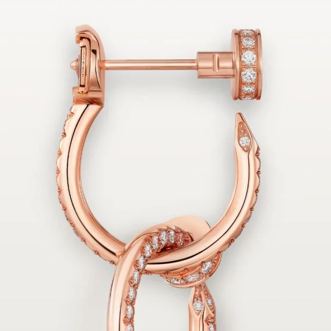 Juste Un Clou Earrings, Double, Paved Juste Un Clou Earrings, Double, Paved