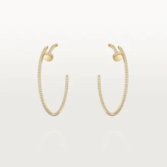 Juste Un Clou Hoop Earrings, Large Model, Paved