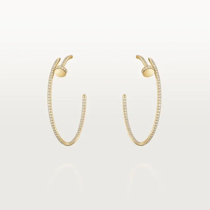 Juste Un Clou Hoop Earrings, Large Model, Paved Juste Un Clou Hoop Earrings, Large Model, Paved