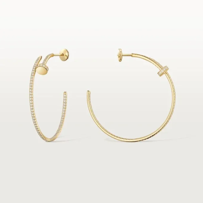 Juste Un Clou Hoop Earrings, Large Model, Paved Juste Un Clou Hoop Earrings, Large Model, Paved
