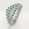 Le Voyage Recommence Bracelet, Emerald, Paved Le Voyage Recommence Bracelet, Emerald, Paved