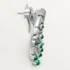 Le Voyage Recommence Hoop Earrings, Emerald, Paved
