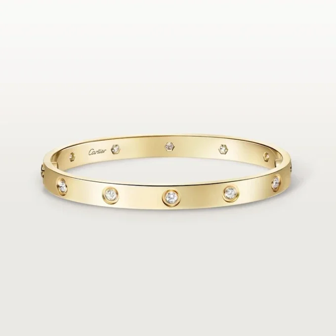 Love Bracelet, Classic Model,10 Diamonds Love Bracelet, Classic Model,10 Diamonds