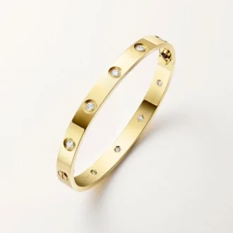 love bracelet classic model 10 diamonds 2 1 330x330 - Love Bracelet, Classic Model,10 Diamonds
