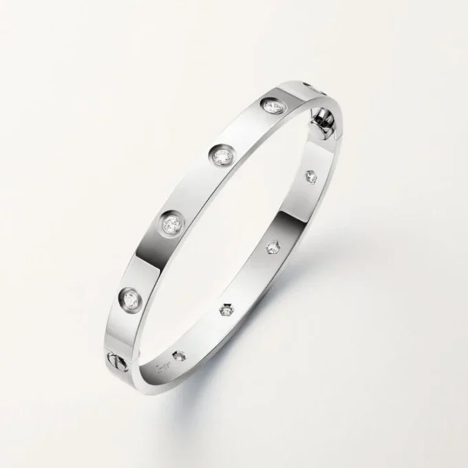 Love Bracelet, Classic Model,10 Diamonds Love Bracelet, Classic Model,10 Diamonds
