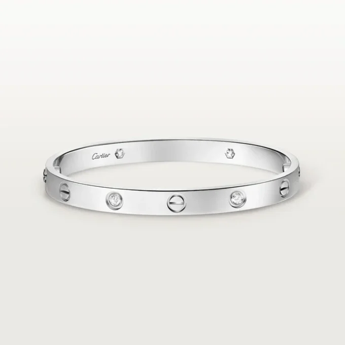 Love Bracelet, Classic Model, 4 Diamonds Love Bracelet, Classic Model, 4 Diamonds