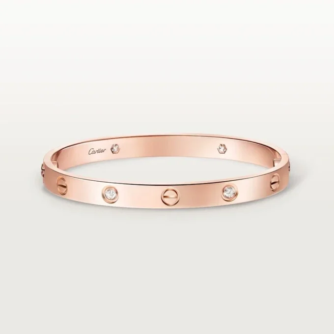 Love Bracelet, Classic Model, 4 Diamonds Love Bracelet, Classic Model, 4 Diamonds