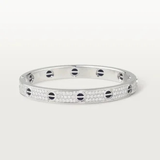 Love Bracelet, Classic Model, Paved, Ceramic