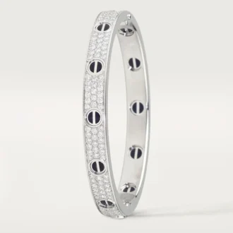Love Bracelet, Classic Model, Paved, Ceramic