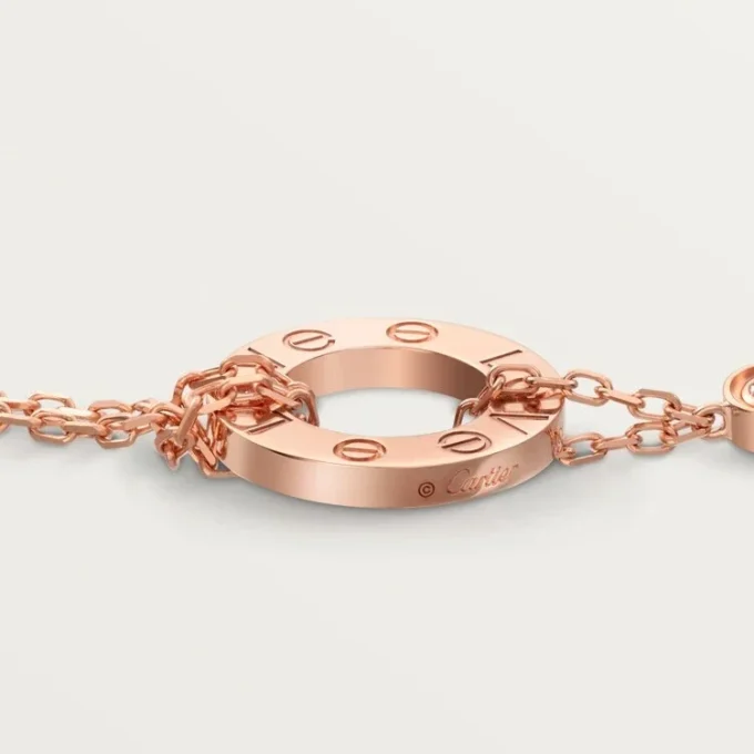 Love Bracelet, on Chain, 2 Diamonds Love Bracelet, on Chain, 2 Diamonds