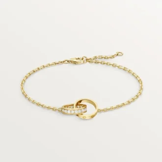 Love Bracelet, on Chain, Half-Paved
