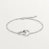 Love Bracelet, on Chain, Half-Paved Love Bracelet, on Chain, Half-Paved