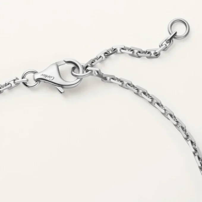 Love Bracelet, on Chain, Half-Paved Love Bracelet, on Chain, Half-Paved