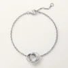 Love Bracelet, on Chain, Half-Paved Love Bracelet, on Chain, Half-Paved