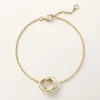 Love Bracelet, on Chain, Half-Paved Love Bracelet, on Chain, Half-Paved