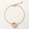 Love Bracelet, on Chain, Half-Paved Love Bracelet, on Chain, Half-Paved