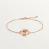 Love Bracelet, on Chain, Paved Love Bracelet, on Chain, Paved