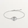 Love Bracelet, on Chain, Paved Love Bracelet, on Chain, Paved