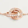 Love Bracelet, on Chain, Paved Love Bracelet, on Chain, Paved