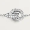 Love Bracelet, on Chain, Paved Love Bracelet, on Chain, Paved