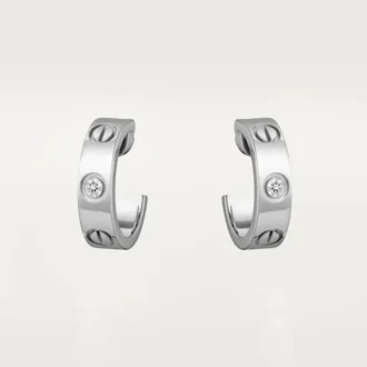 Love Earrings, 2 Diamonds – White Gold, Diamonds – Cartier
