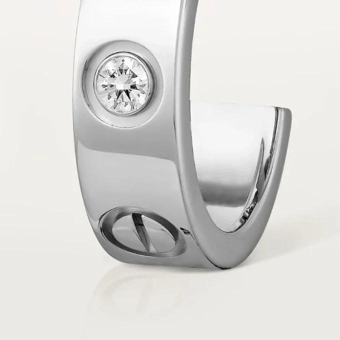 Love Earrings, 2 Diamonds – White Gold, Diamonds – Cartier