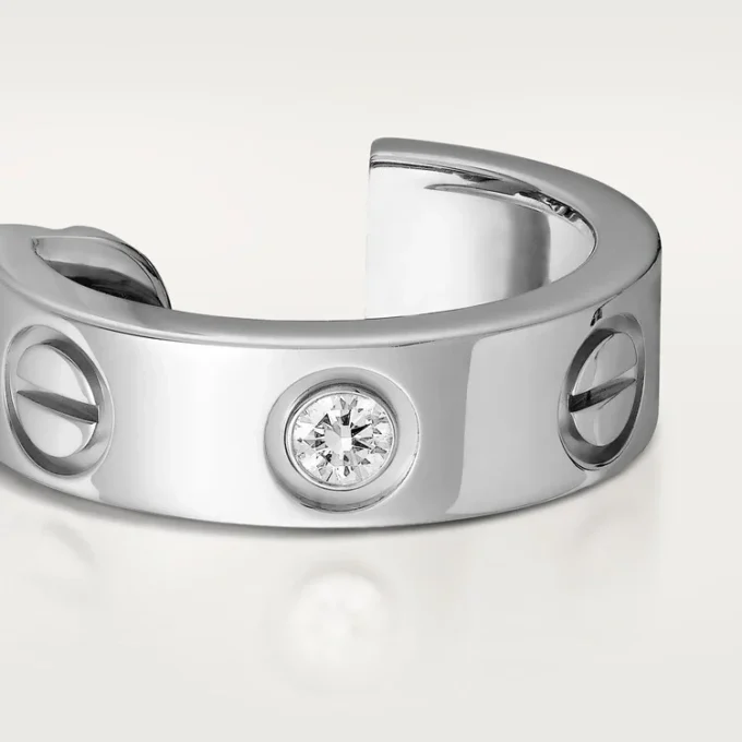 Love Earrings, 2 Diamonds – White Gold, Diamonds – Cartier